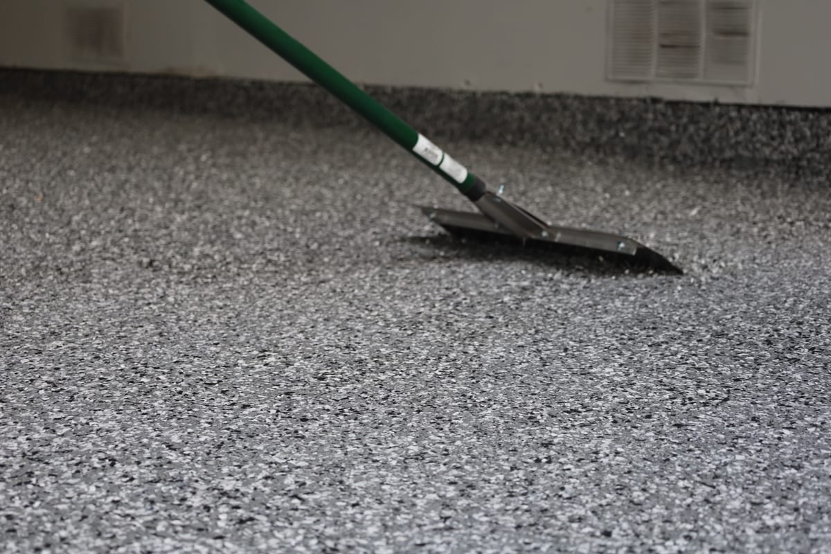 Floor scraping and coating removal process